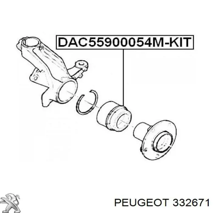 332671 Peugeot/Citroen Подшипник ступицы передней