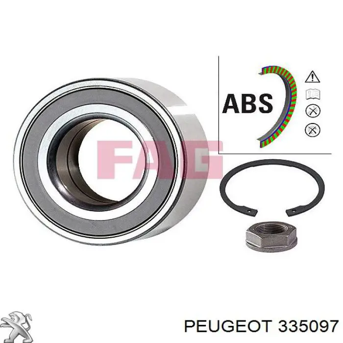 Ступичный подшипник передний Peugeot/Citroen 335097
