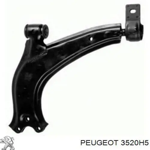 3520H5 Peugeot/Citroen braço oscilante inferior esquerdo de suspensão dianteira