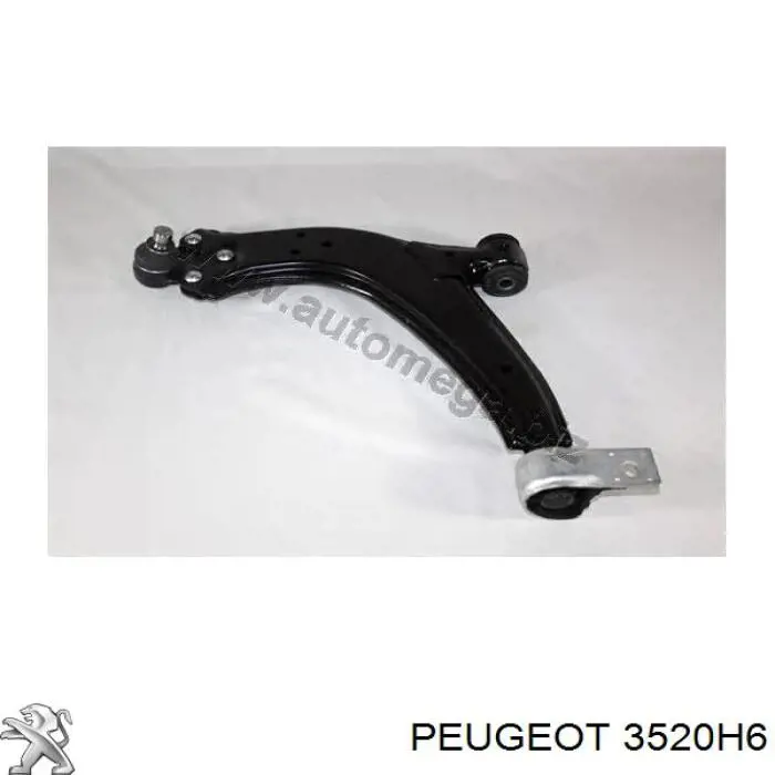 Левый рычаг передней нижней подвески Peugeot/Citroen 3520H6 цена, от 42.92 USD