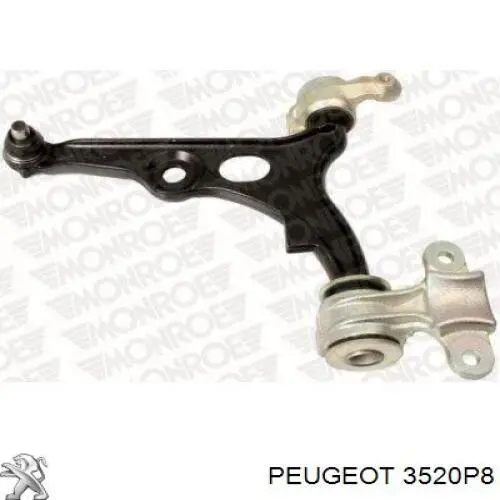 Левый рычаг передней нижней подвески Peugeot/Citroen 3520P8 цена, от 50.67 USD