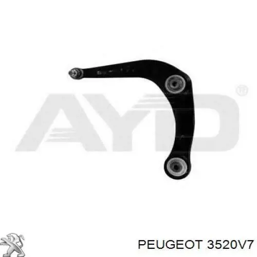 Левый рычаг передней нижней подвески Peugeot/Citroen 3520V7 цена, от 38.34 USD