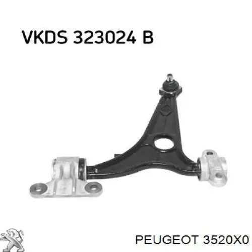 Рычаг передней подвески левый 3520X0 Peugeot/Citroen