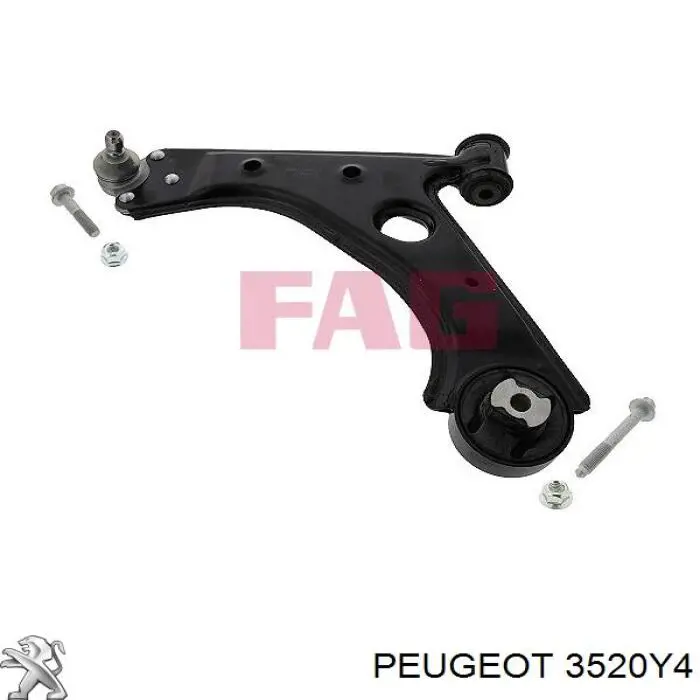 Левый рычаг передней нижней подвески Peugeot/Citroen 3520Y4 цена, от 41.34 USD