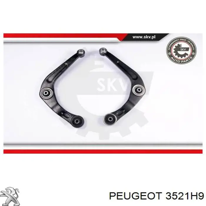 Правый рычаг передней нижней подвески Peugeot/Citroen 3521H9 цена, от 46.73 USD