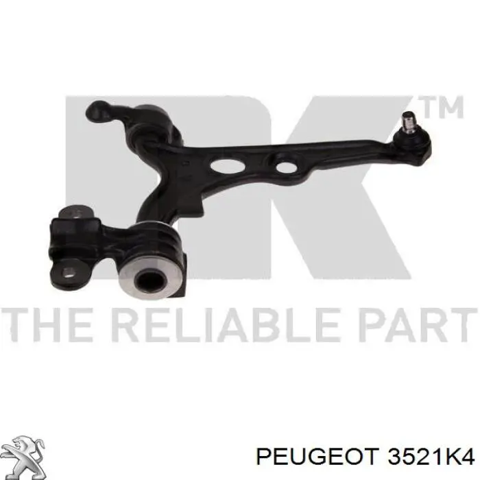 Правый рычаг передней нижней подвески Peugeot/Citroen 3521K4 цена, от 53.71 USD