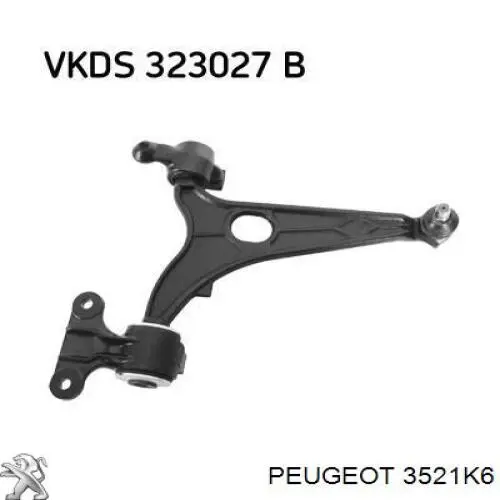 Правый рычаг передней нижней подвески Peugeot/Citroen 3521K6 цена, от 78.64 USD