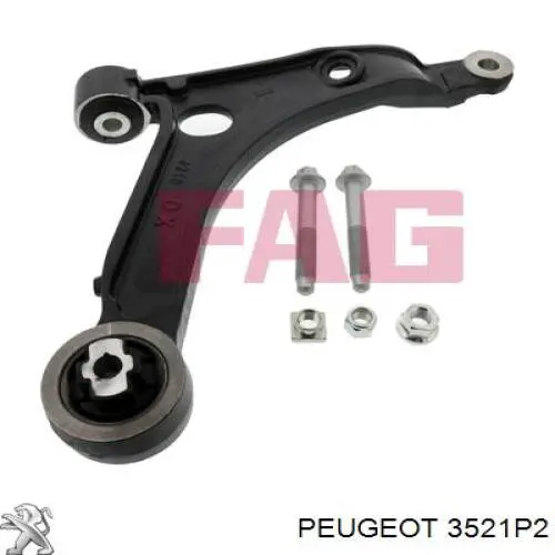 Правый рычаг передней нижней подвески Peugeot/Citroen 3521P2 цена, от 81.65 USD