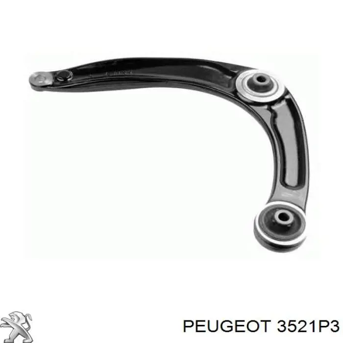 3521P3 Peugeot/Citroen braço oscilante inferior direito de suspensão dianteira
