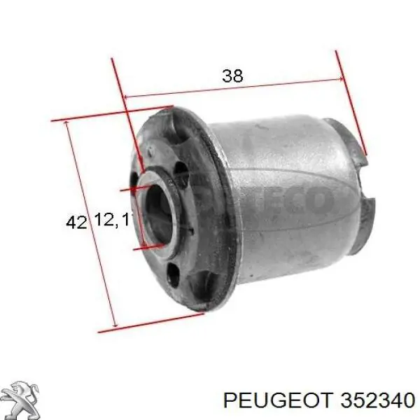 Сайлентблок передней подвески Peugeot/Citroen 352340 цена, от 3.65 USD