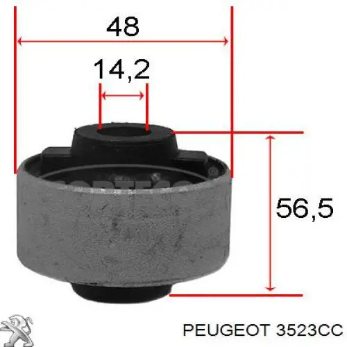 3523CC Peugeot/Citroen Сайлентблок нижнего переднего рычага
