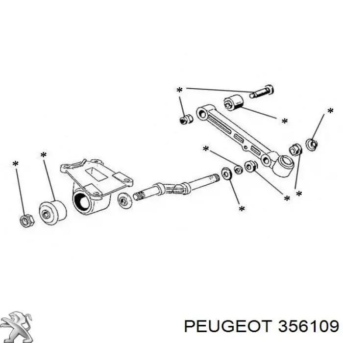 Сайлентблок переднего нижнего рычага 356109 Peugeot/Citroen