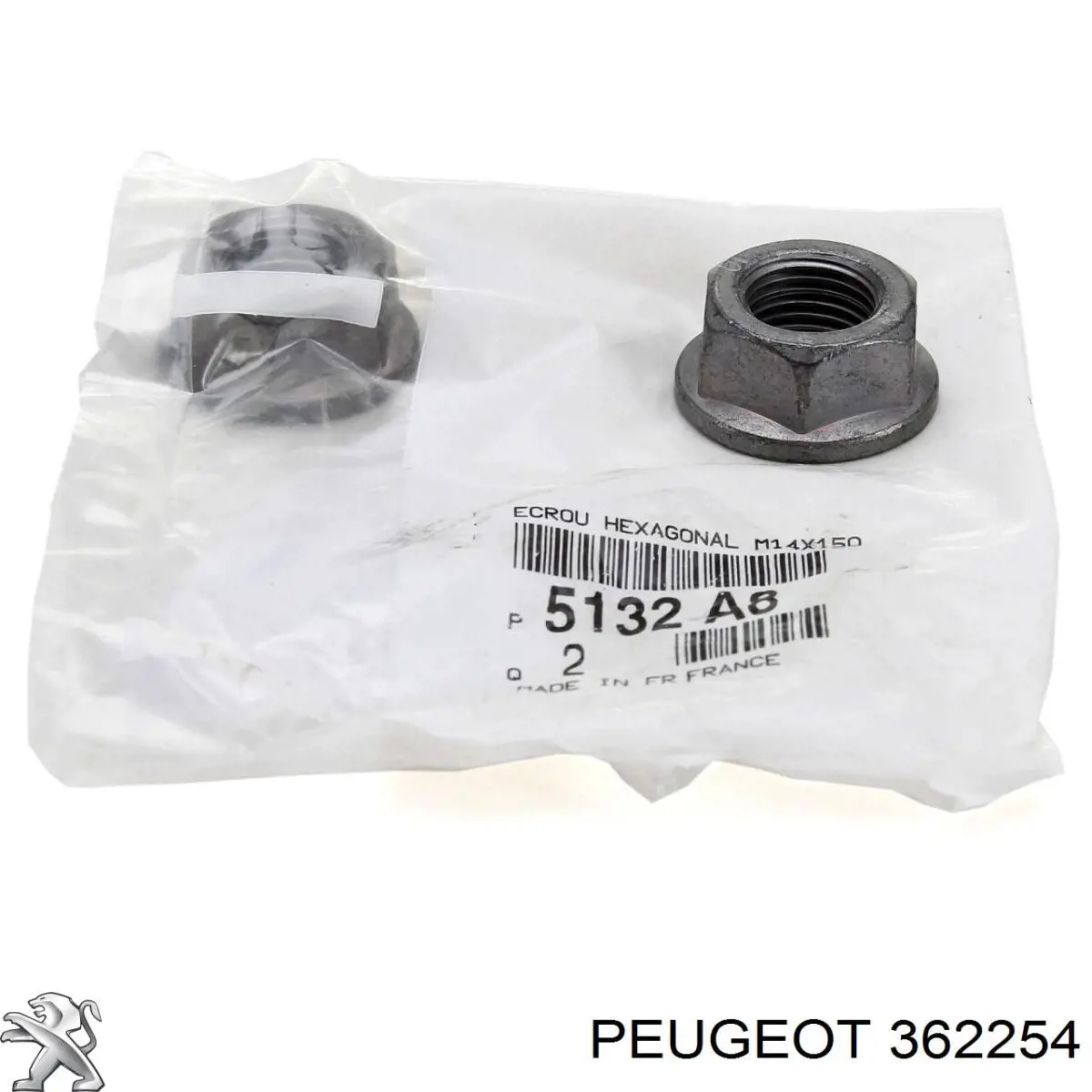Болт (гайка) крепежа 362254 Peugeot/Citroen