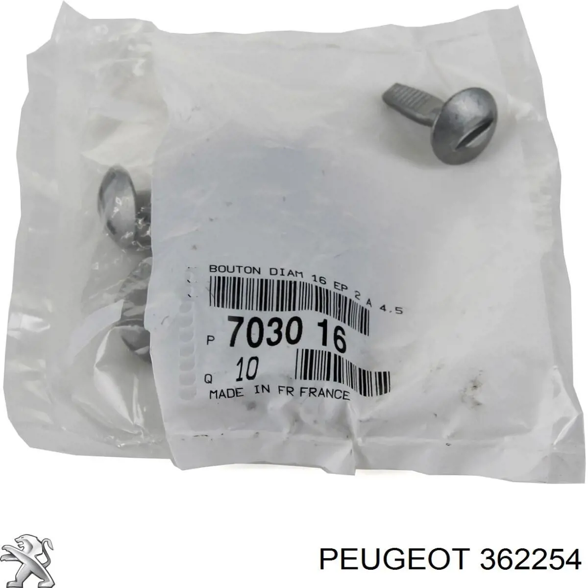 Болт (гайка) крепежа 362254 Peugeot/Citroen