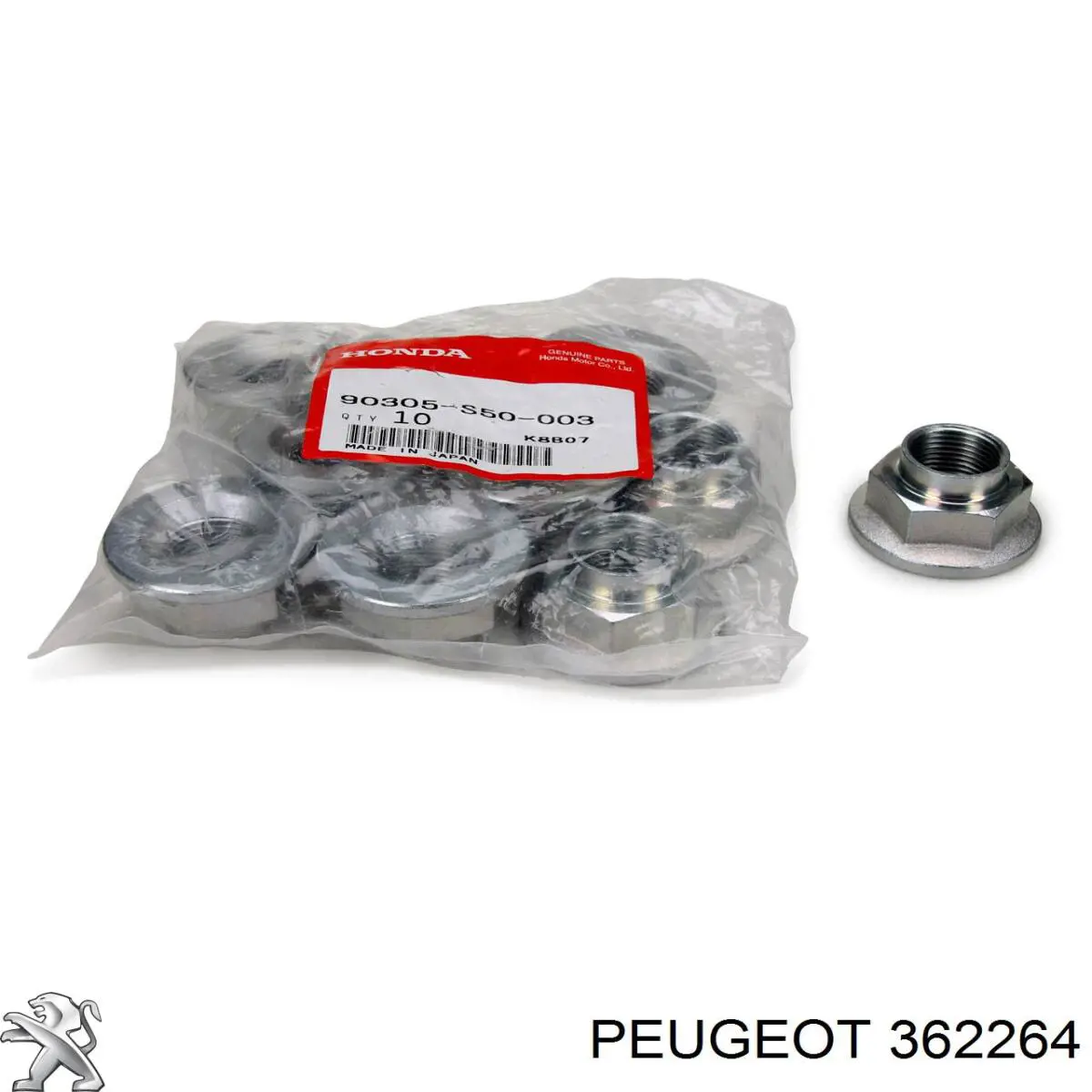 Купить 362264 Peugeot/Citroen Болт крепления передней шаровой опоры к цапфе