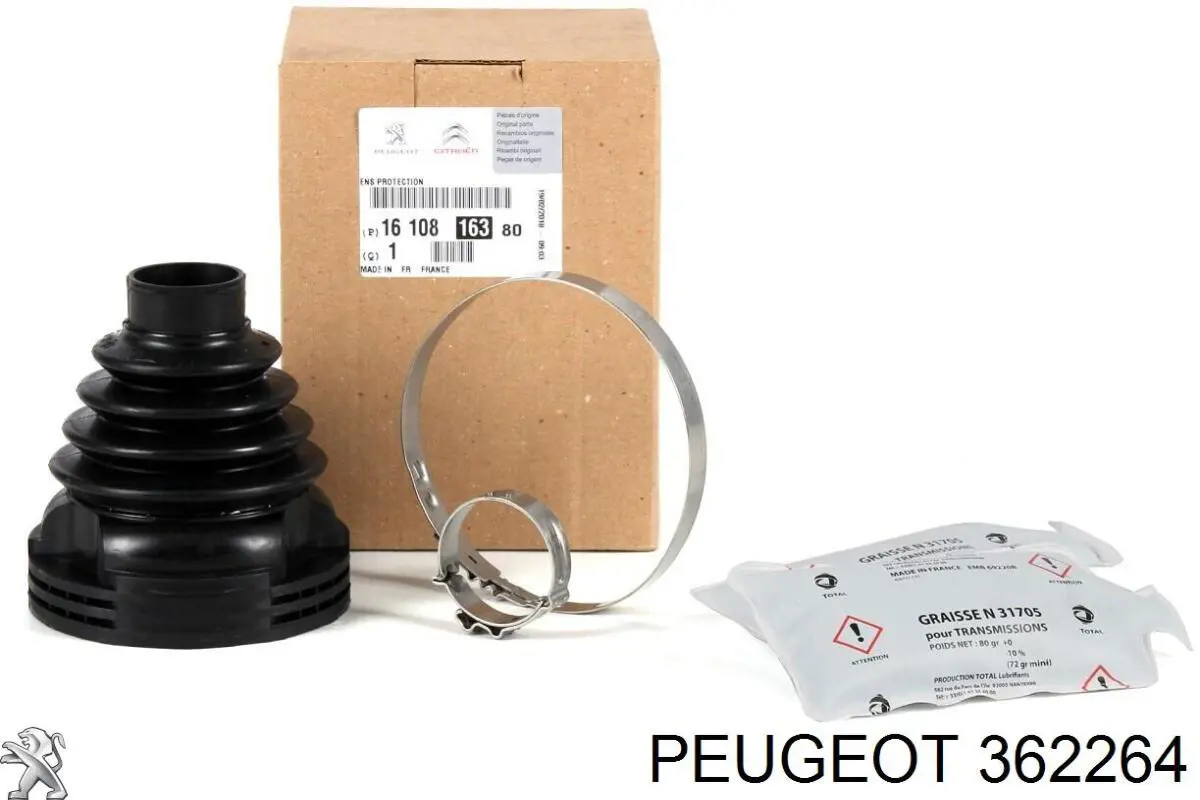 Болт крепления передней шаровой опоры к цапфе Peugeot/Citroen 362264