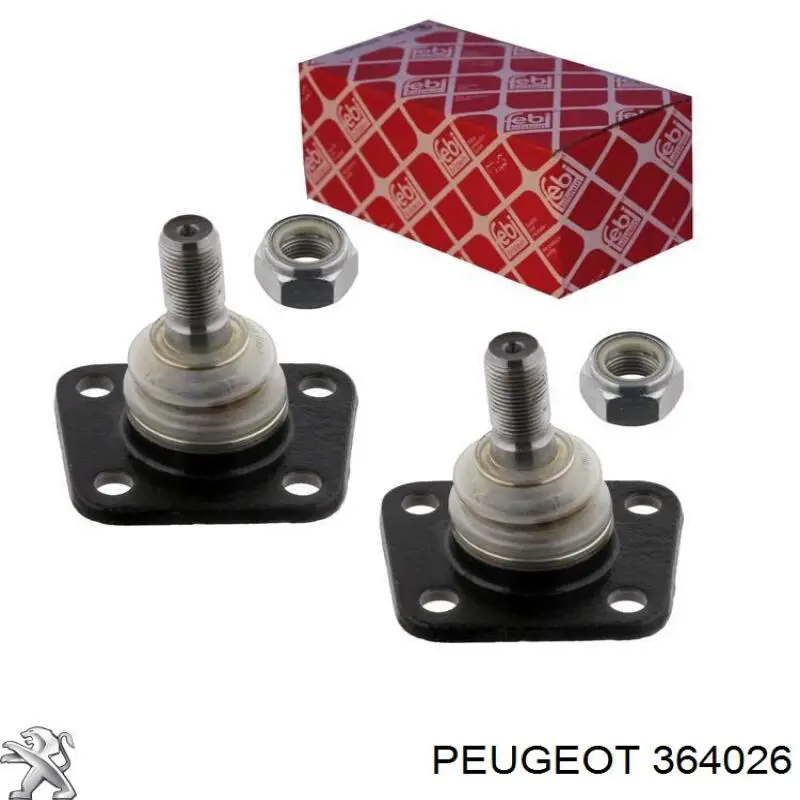Верхняя шаровая опора Peugeot/Citroen 364026 цена, от 10.98 USD