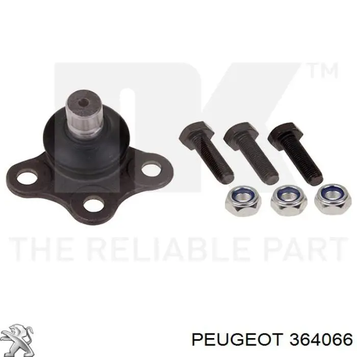 Нижняя шаровая опора 364066 Peugeot/Citroen