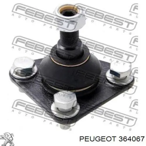 364067 Peugeot/Citroen Палец шаровой нижний