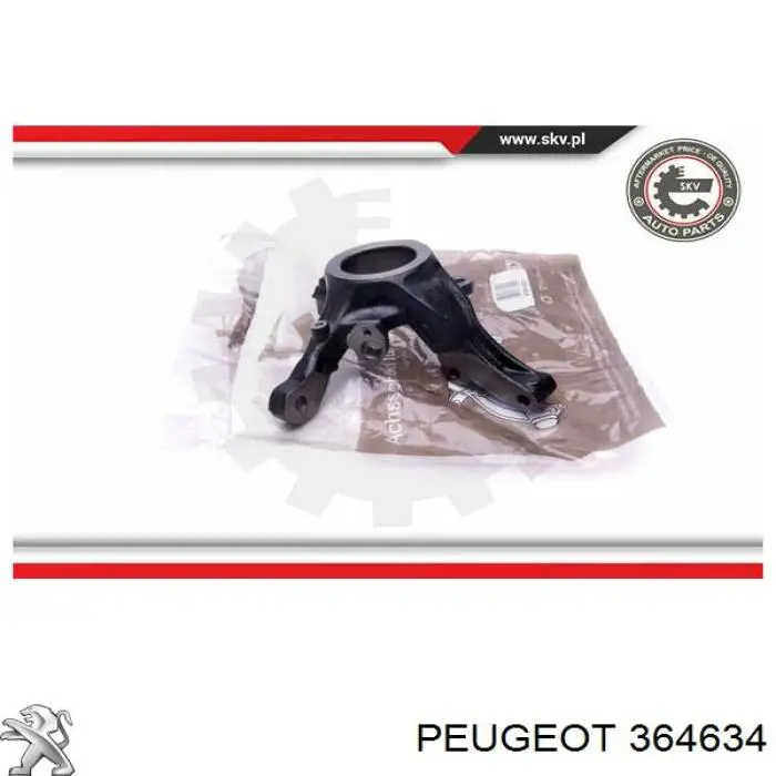 364634 Peugeot/Citroen Цапфа - поворотный кулак передний, левый