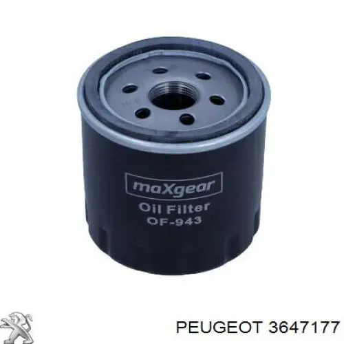 Filtro de aceite 3647177 Peugeot/Citroen