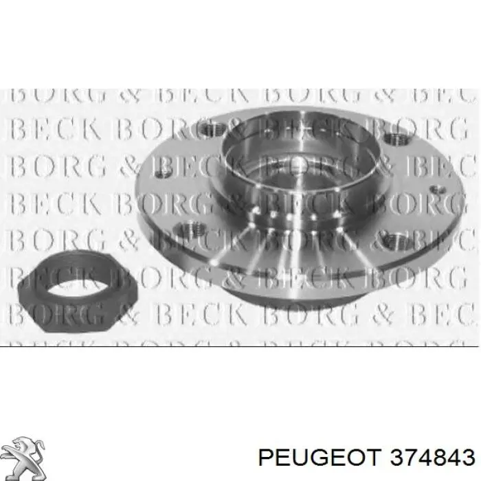 Задняя ступица 374843 Peugeot/Citroen