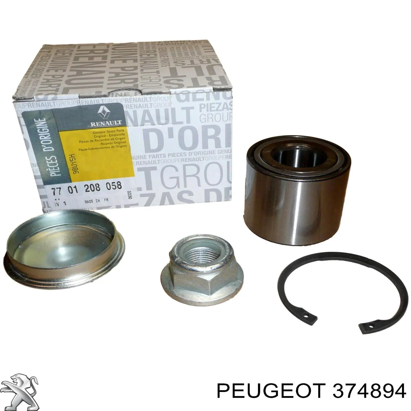 Подшипник задней ступицы 374894 Peugeot/Citroen