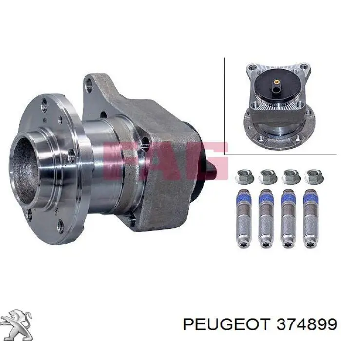 Ступицы задних колес Peugeot/Citroen 374899 цена, от 98.16 USD