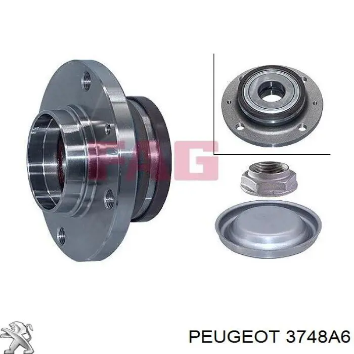 Ступицы задних колес Peugeot/Citroen 3748A6 цена, от 58.81 USD
