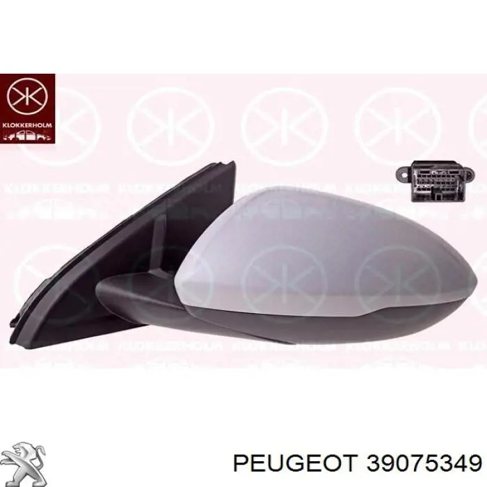 39075349 Opel Зеркало заднего вида правое