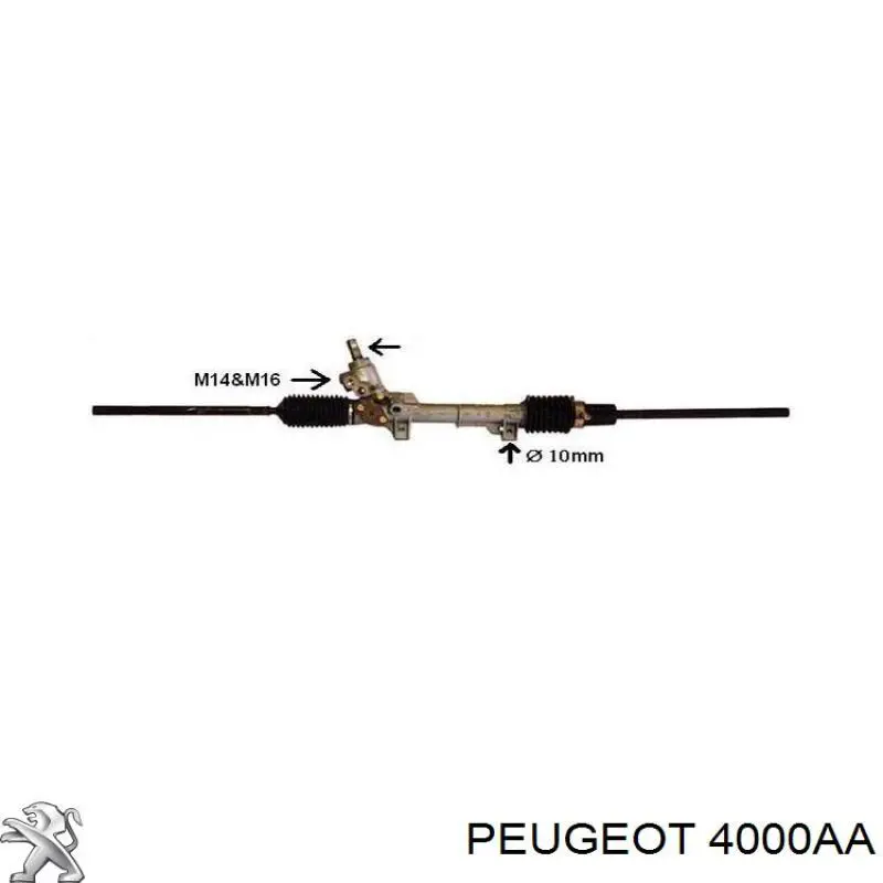 Рейка рулевая Peugeot/Citroen 4000AA