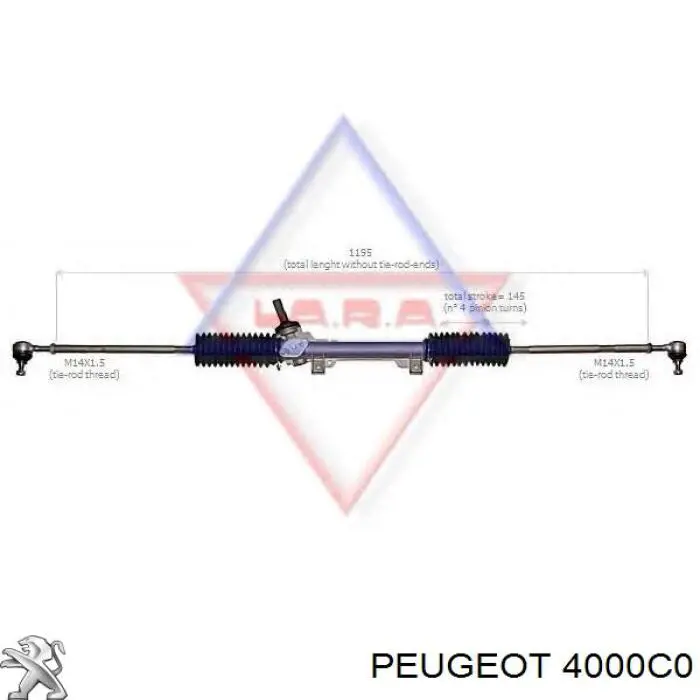 Купить 4000C0 Peugeot/Citroen Рулевая рейка