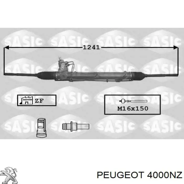 4000NZ Peugeot/Citroen cremalheira da direção