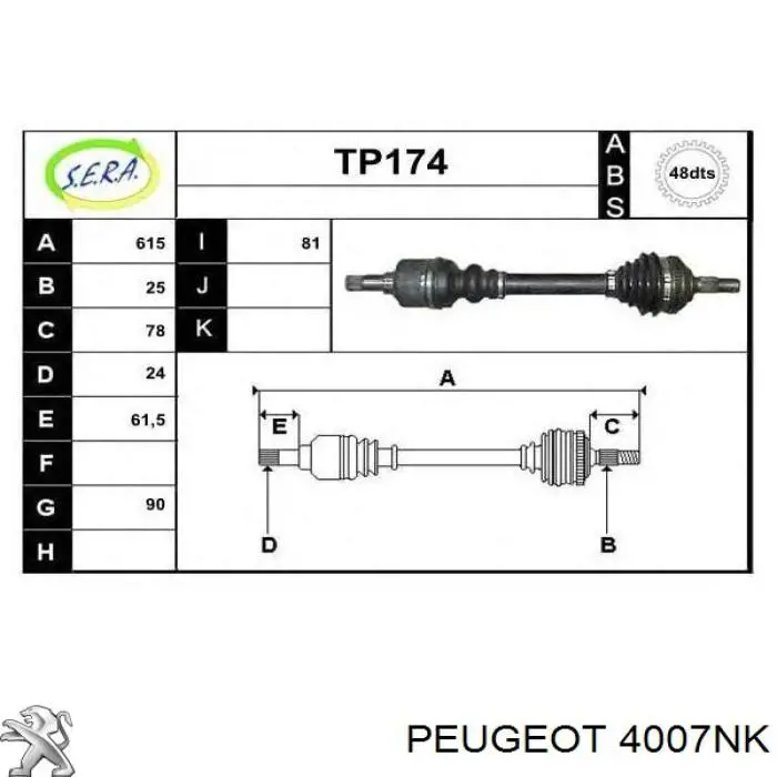 4007NK Peugeot/Citroen bomba da direção hidrâulica assistida