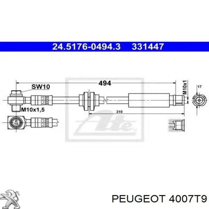 Насос ГУР 119650 Peugeot/Citroen