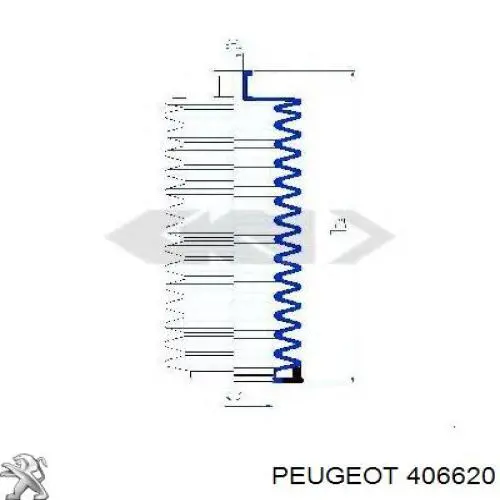 Пыльник рулевого механизма (рейки) левый 406620 Peugeot/Citroen