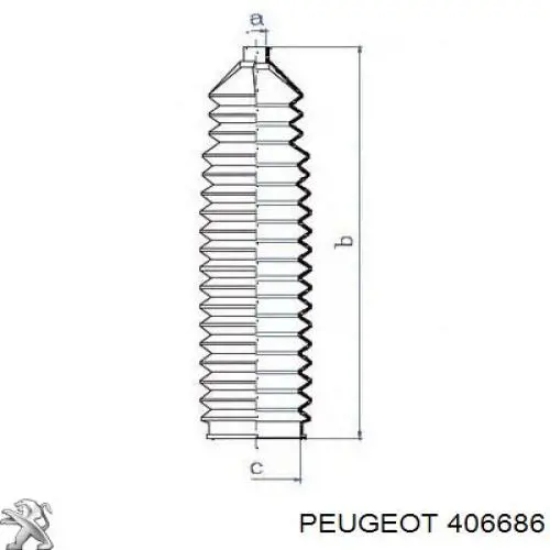 Пыльник рулевой рейки 406686 Peugeot/Citroen