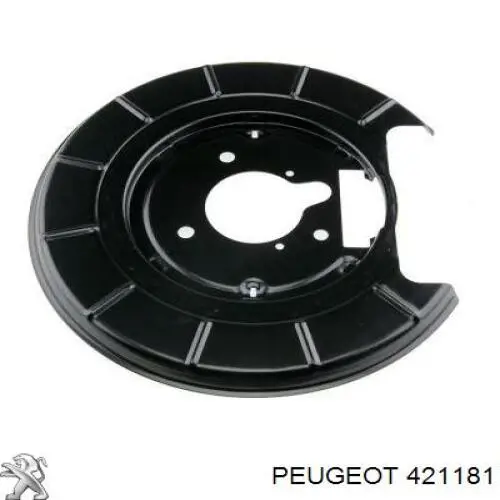 Proteção esquerda do freio de disco traseiro para Peugeot 406 (8E, F)
