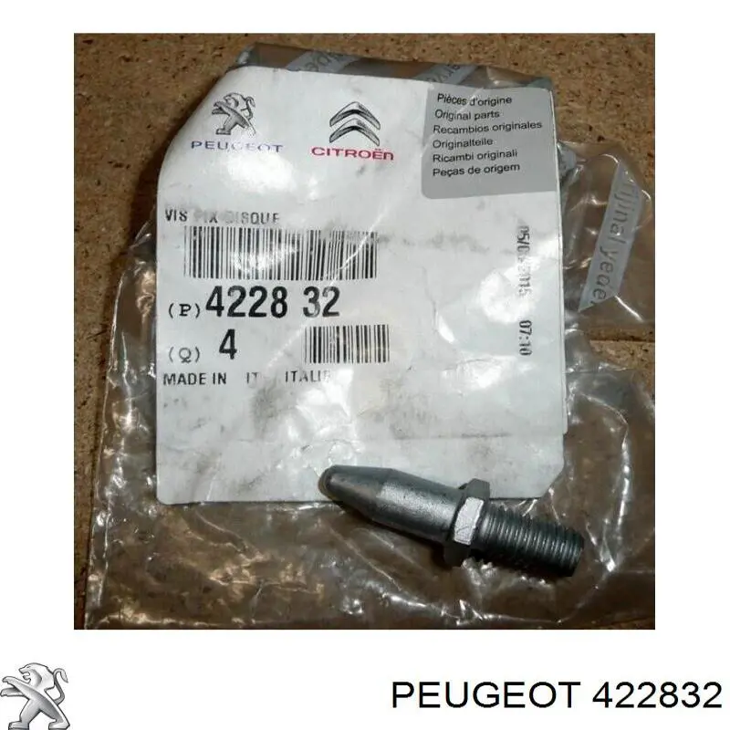 422832 Peugeot/Citroen parafuso do freio de disco