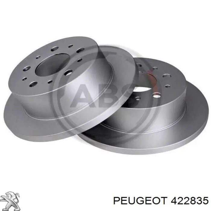 Диск гальмівний задній 422835 Peugeot/Citroen