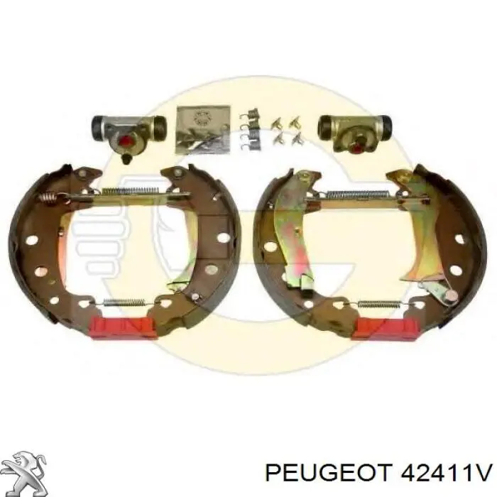 42411V Peugeot/Citroen колодки тормозные задние барабанные