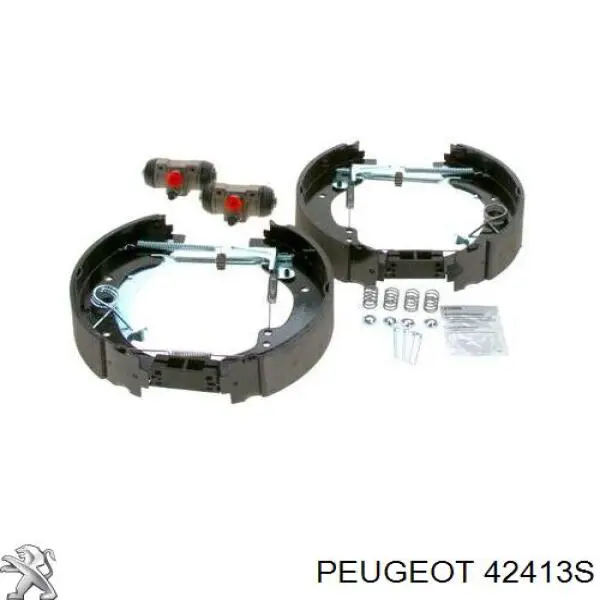 Задние барабанные колодки 000042413S Peugeot/Citroen