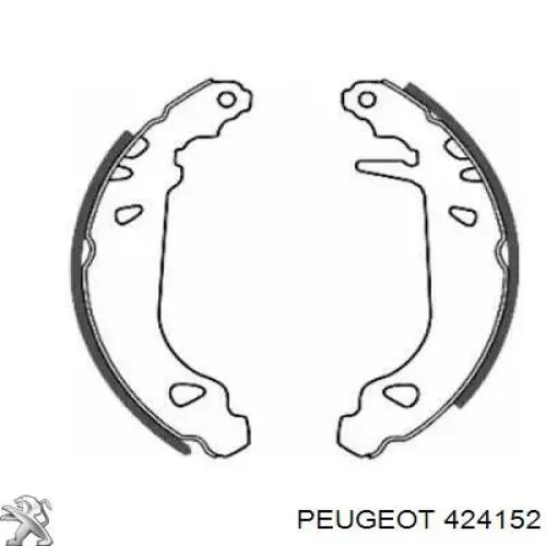 424152 Peugeot/Citroen колодки тормозные задние барабанные