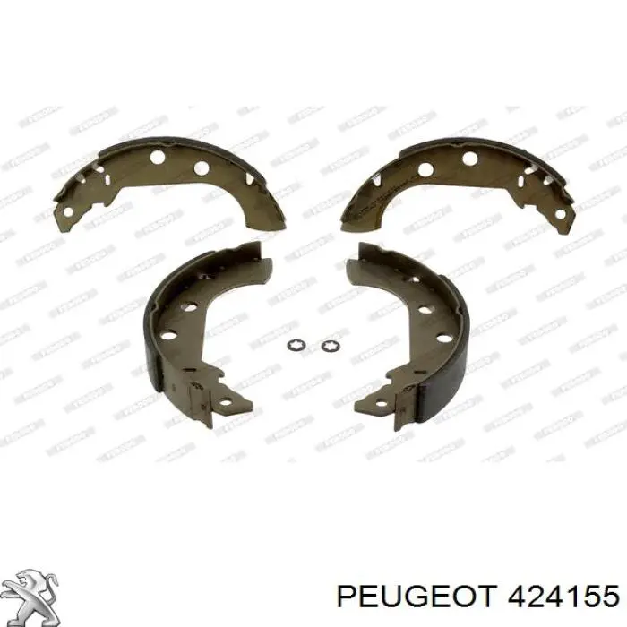 424155 Peugeot/Citroen колодки тормозные задние барабанные