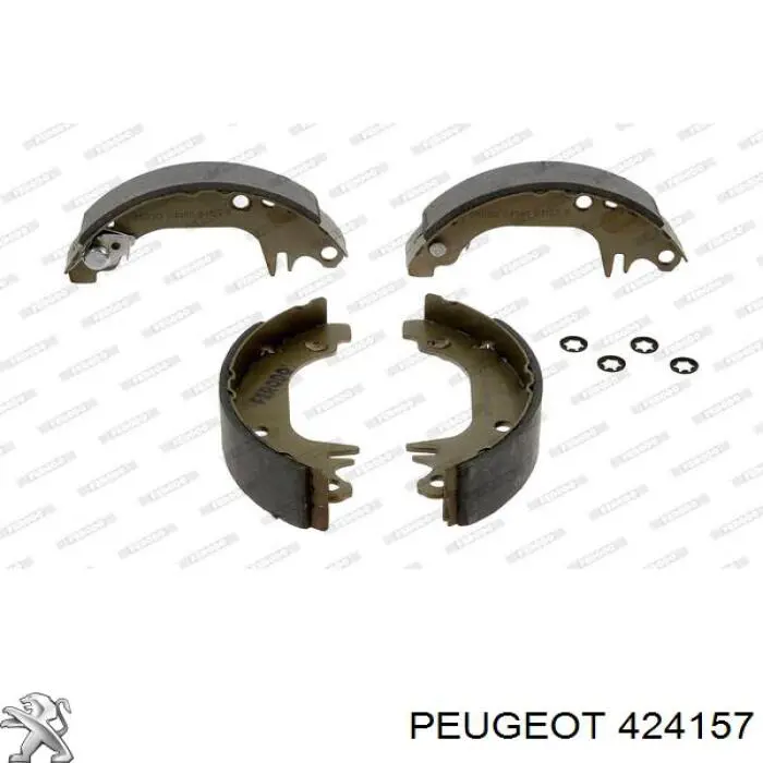 424157 Peugeot/Citroen колодки тормозные задние барабанные