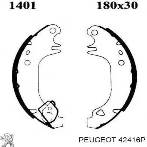 Задние барабанные колодки 000042411Z Peugeot/Citroen