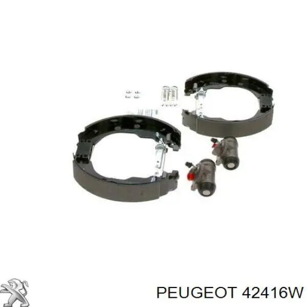 Колодки тормозные задние барабанные, в сборе с цилиндрами, комплект Peugeot/Citroen 42416W цена, от 112.11 USD