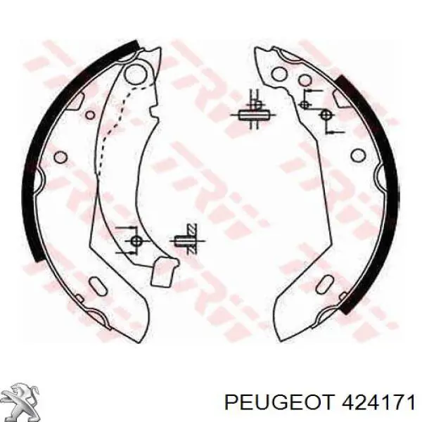 424171 Peugeot/Citroen колодки тормозные задние барабанные