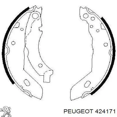 424171 Peugeot/Citroen Барабанные тормозные колодки