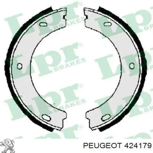 Задние барабанные колодки 424179 Peugeot/Citroen